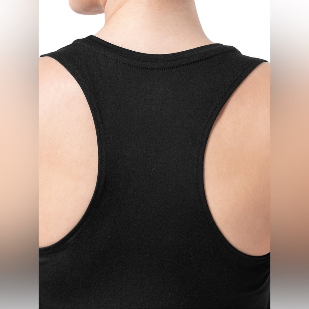 Women's Core Active Racerback Tank. Color: Black - Picture 3 of 6